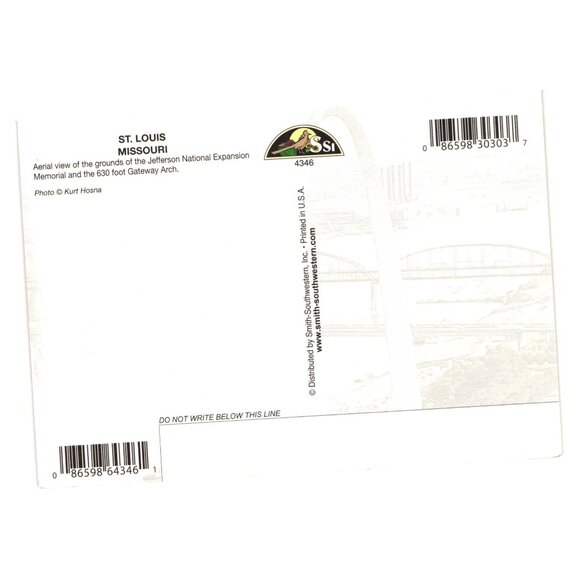 Saint Louis Gateway Arch Postcard Jefferson National Memorial Photo Tourist View - Picture 2 of 2